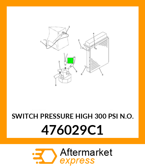 SWITCH PRESSURE HIGH 300 PSI N.O. 476029C1