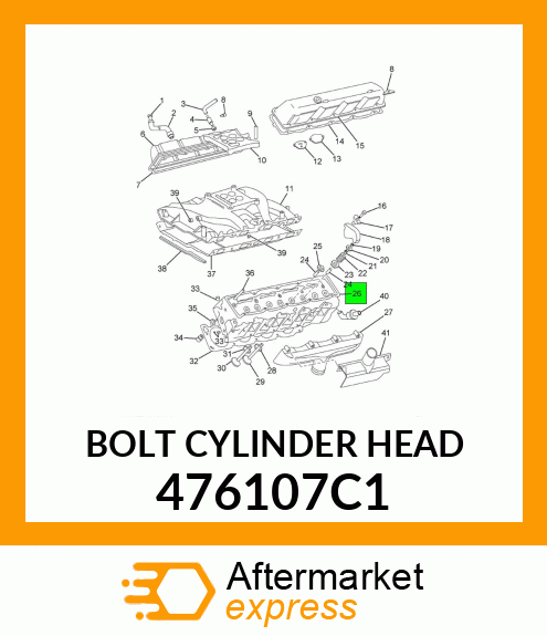 BOLT CYLINDER HEAD 476107C1