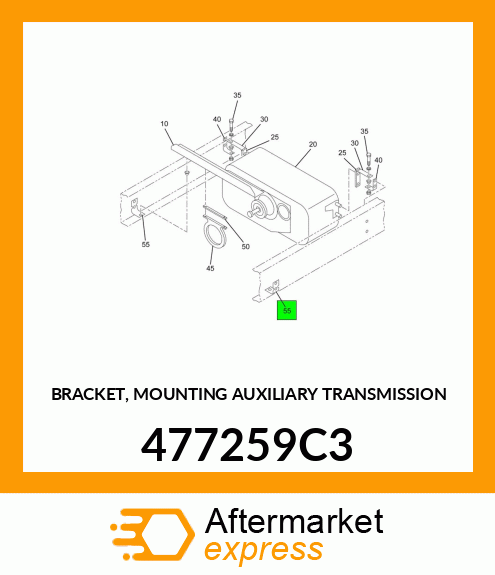 BRACKET, MOUNTING AUXILIARY TRANSMISSION 477259C3