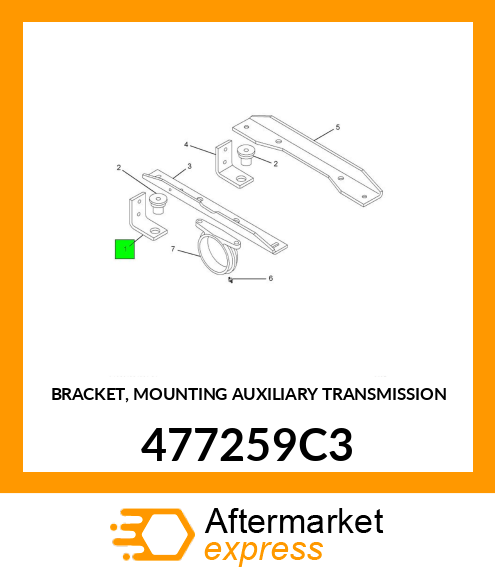 BRACKET, MOUNTING AUXILIARY TRANSMISSION 477259C3