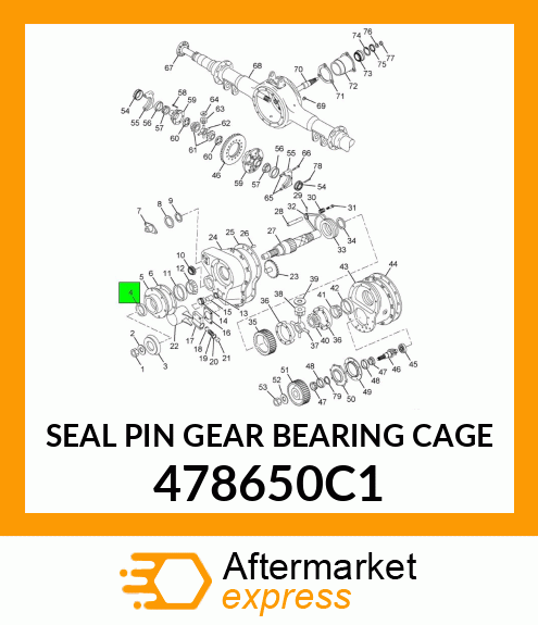 SEAL PIN GEAR BEARING CAGE 478650C1