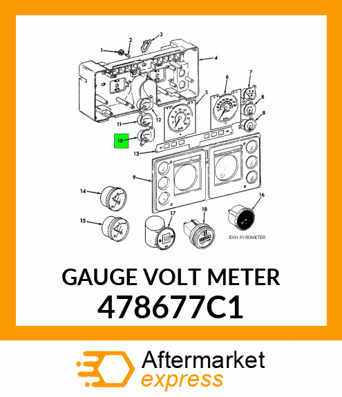 GAUGE VOLT METER 478677C1