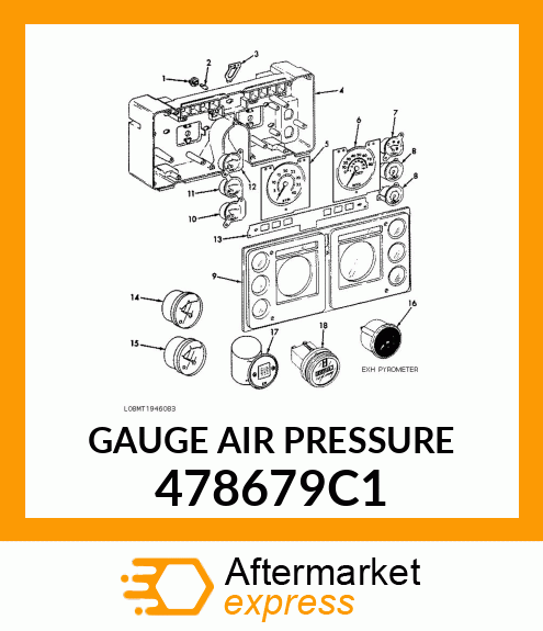 GAUGE AIR PRESSURE 478679C1