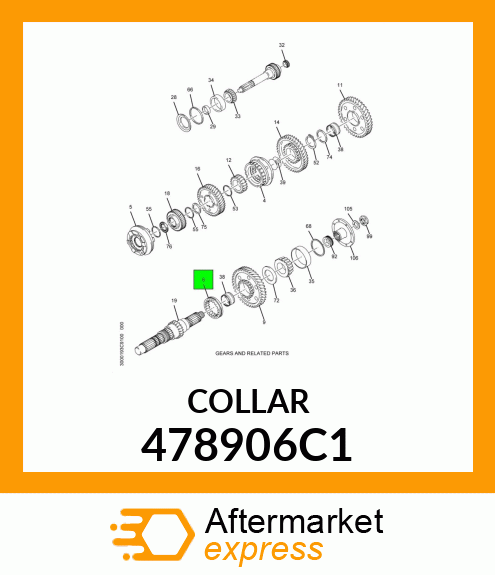 COLLAR, CLUTCH MAIN SHAFT 1ST AND REVERSE 478906C1