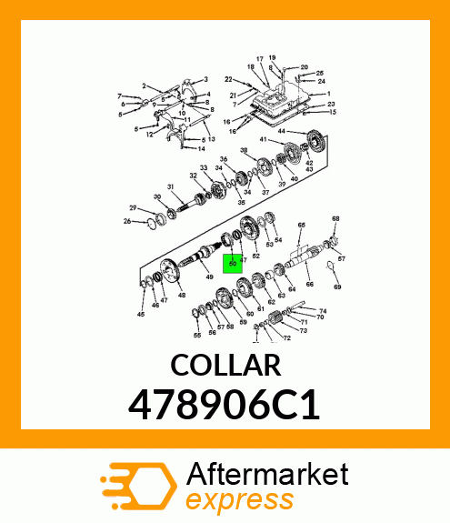 COLLAR, CLUTCH MAIN SHAFT 1ST AND REVERSE 478906C1