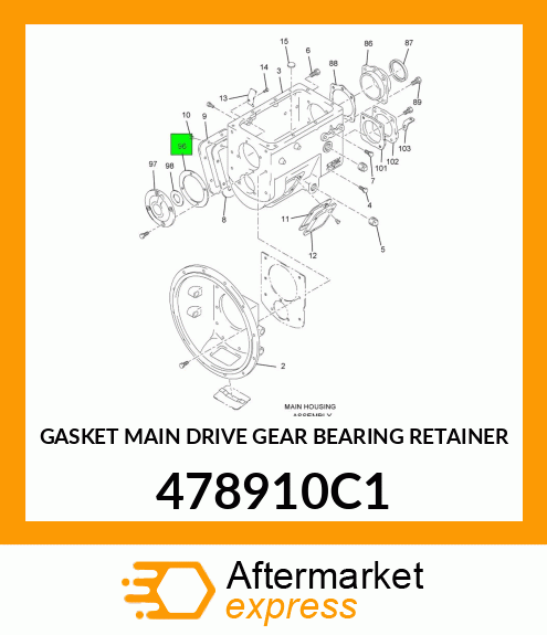 GASKET MAIN DRIVE GEAR BEARING RETAINER 478910C1
