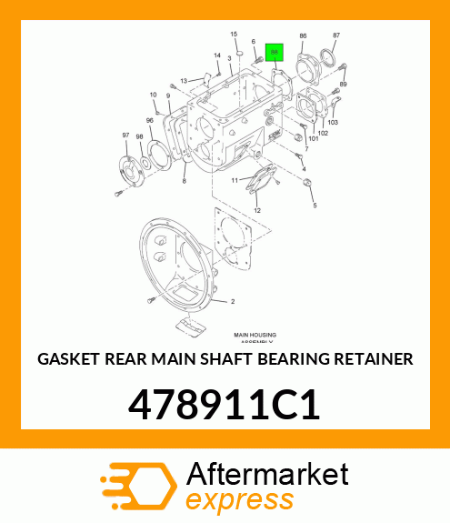 GASKET REAR MAIN SHAFT BEARING RETAINER 478911C1