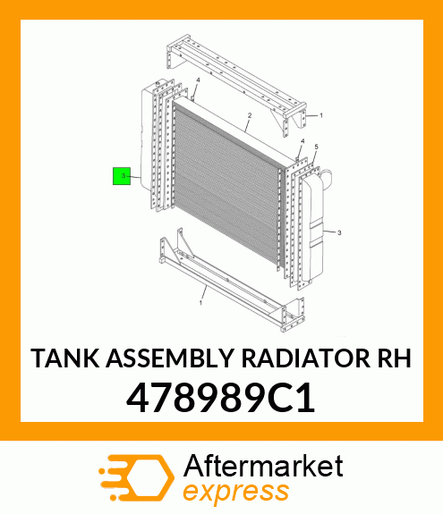 TANK ASSEMBLY RADIATOR RH 478989C1