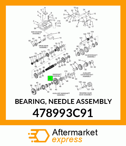 BEARING, NEEDLE ASSEMBLY 478993C91