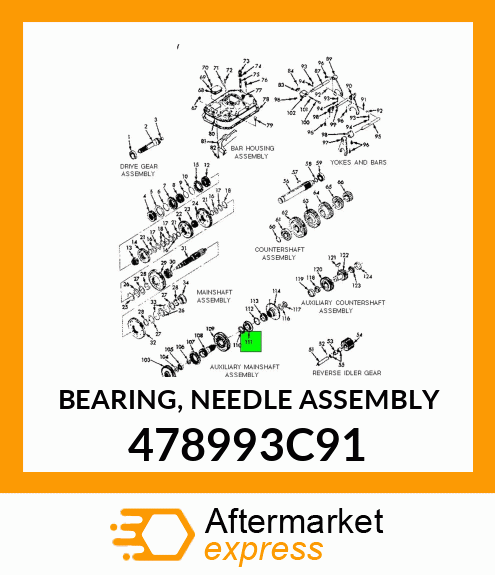 BEARING, NEEDLE ASSEMBLY 478993C91