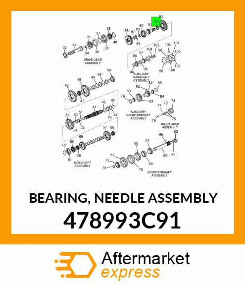 BEARING, NEEDLE ASSEMBLY 478993C91