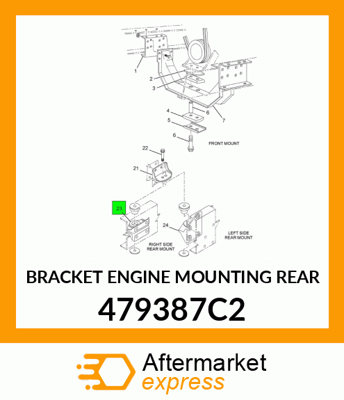 BRACKET ENGINE MOUNTING REAR 479387C2