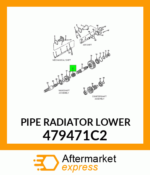 PIPE RADIATOR LOWER 479471C2