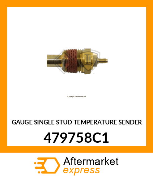 GAUGE SINGLE STUD TEMPERATURE SENDER 479758C1