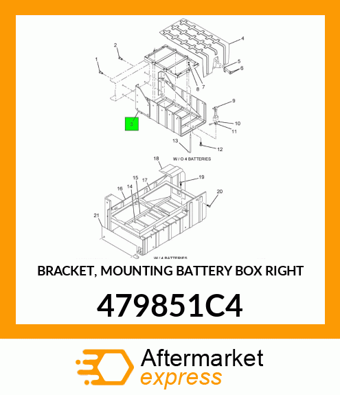 BRACKET, MOUNTING BATTERY BOX RIGHT 479851C4