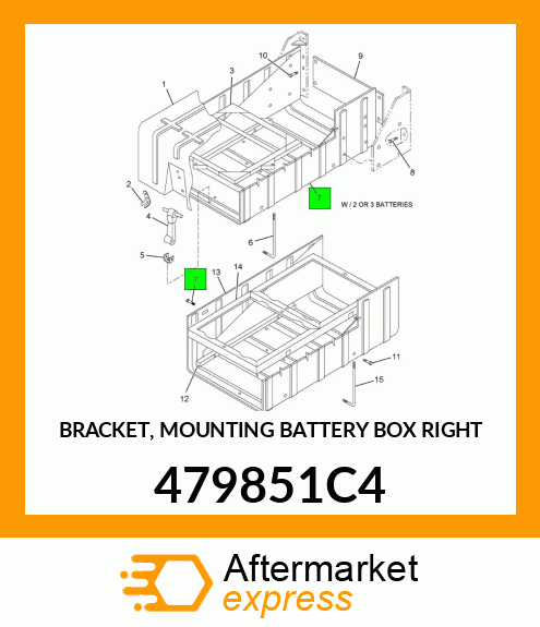 BRACKET, MOUNTING BATTERY BOX RIGHT 479851C4