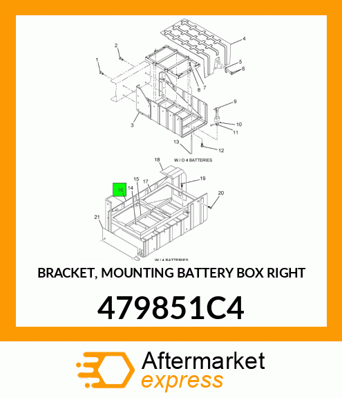 BRACKET, MOUNTING BATTERY BOX RIGHT 479851C4