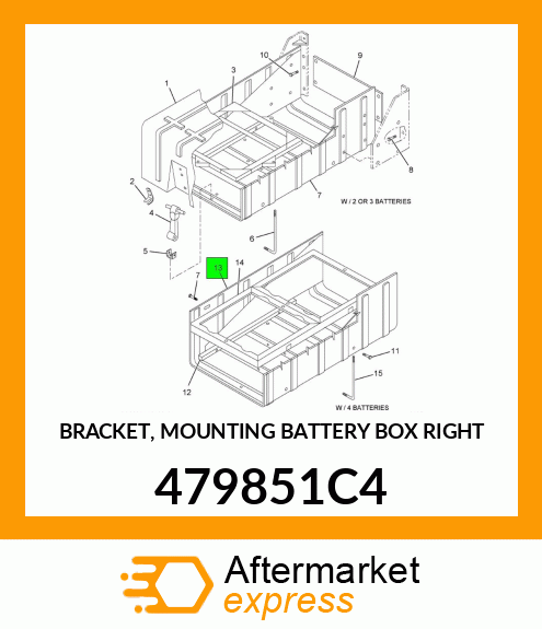 BRACKET, MOUNTING BATTERY BOX RIGHT 479851C4