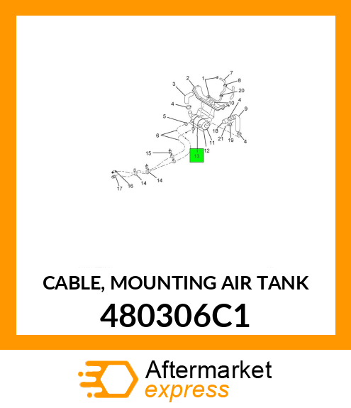 CABLE, MOUNTING AIR TANK 480306C1