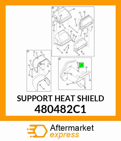 SUPPORT HEAT SHIELD 480482C1