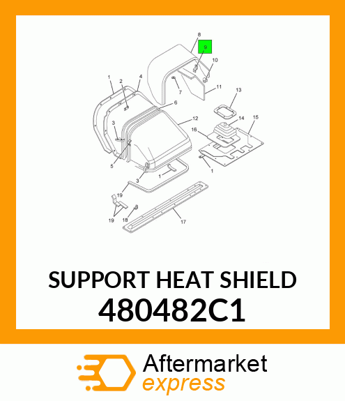 SUPPORT HEAT SHIELD 480482C1