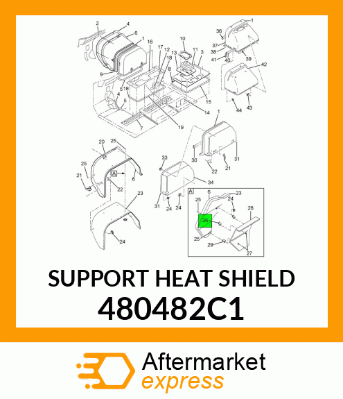 SUPPORT HEAT SHIELD 480482C1