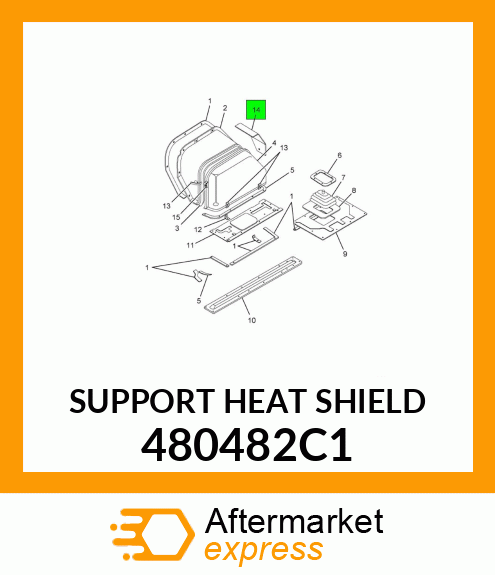 SUPPORT HEAT SHIELD 480482C1