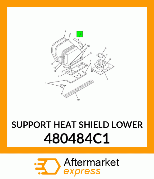 SUPPORT HEAT SHIELD LOWER 480484C1