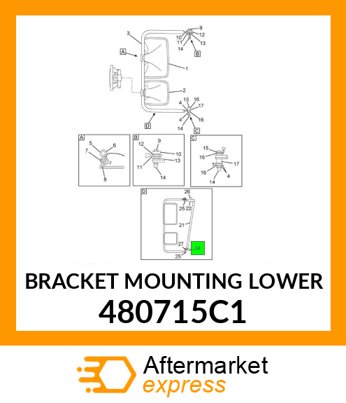 BRACKET MOUNTING LOWER 480715C1