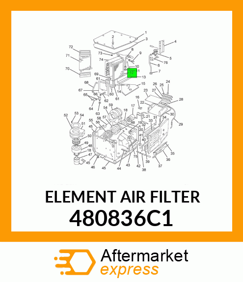 ELEMENT AIR FILTER 480836C1