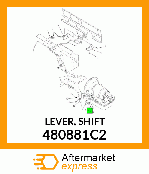 LEVER, SHIFT 480881C2