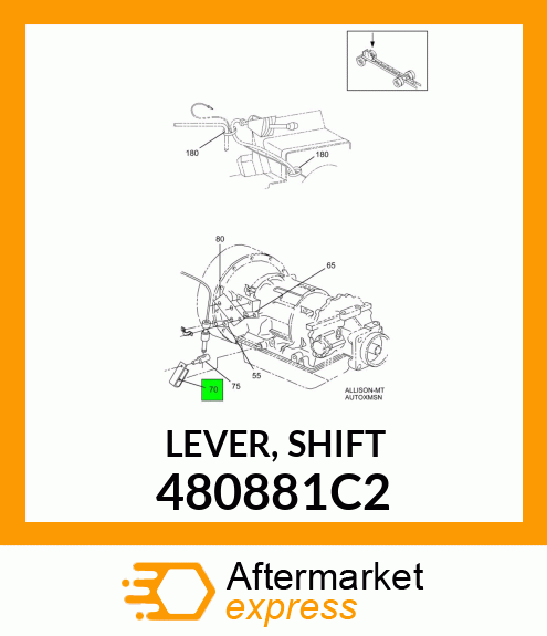 LEVER, SHIFT 480881C2