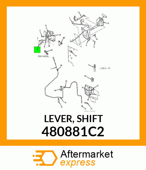 LEVER, SHIFT 480881C2