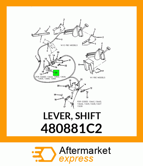 LEVER, SHIFT 480881C2