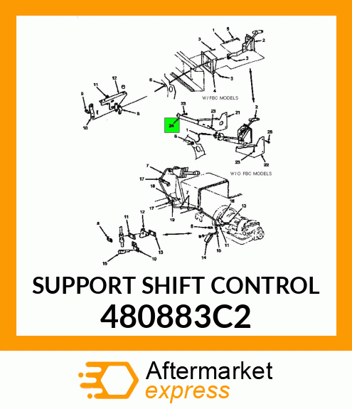 SUPPORT SHIFT CONTROL 480883C2