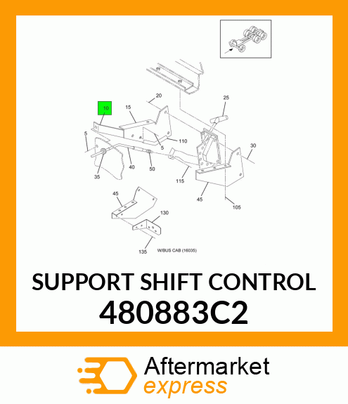 SUPPORT SHIFT CONTROL 480883C2