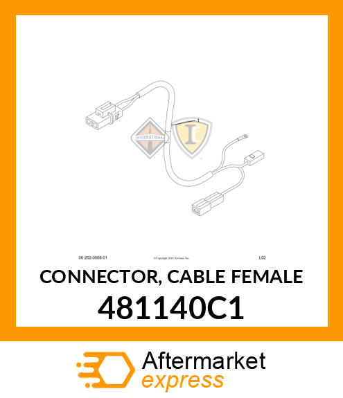 CONNECTOR, CABLE FEMALE 481140C1