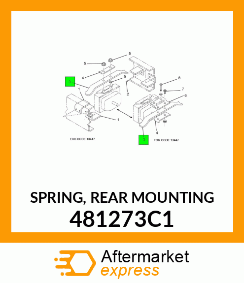 SPRING, REAR MOUNTING 481273C1