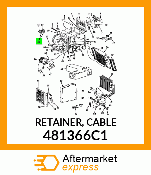 RETAINER, CABLE 481366C1