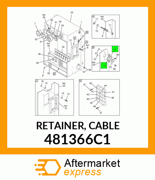 RETAINER, CABLE 481366C1