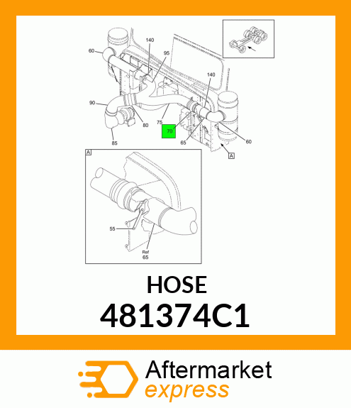 HOSE, AIR CLEANER 481374C1