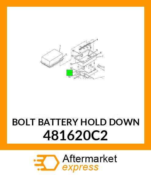 BOLT BATTERY HOLD DOWN 481620C2