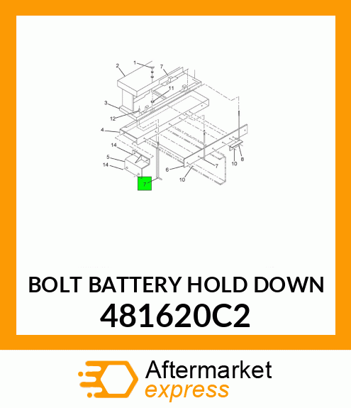 BOLT BATTERY HOLD DOWN 481620C2