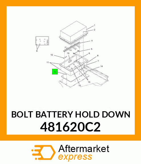 BOLT BATTERY HOLD DOWN 481620C2