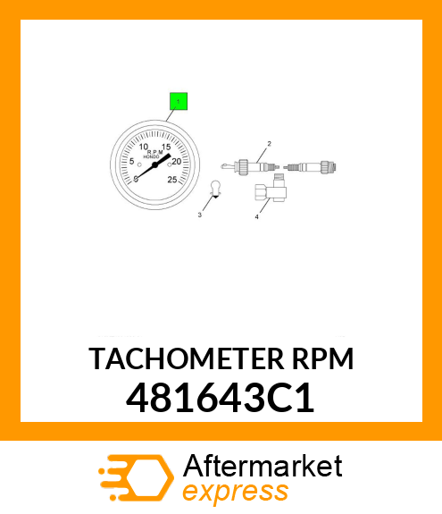 TACHOMETER RPM 481643C1
