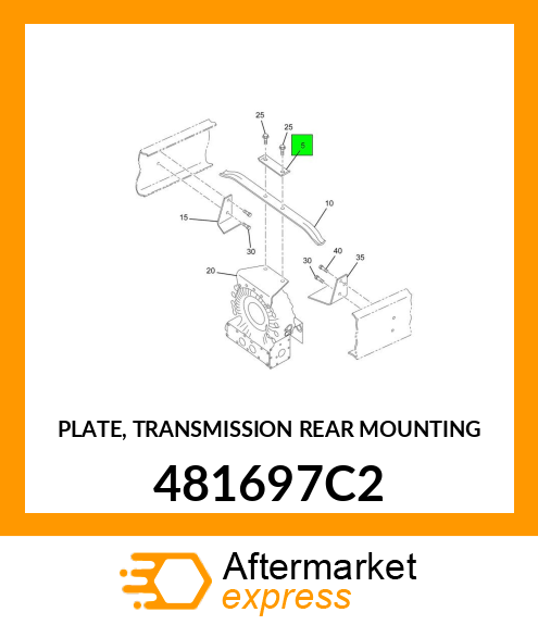 PLATE, TRANSMISSION REAR MOUNTING 481697C2