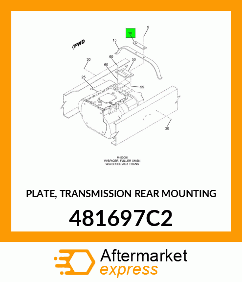 PLATE, TRANSMISSION REAR MOUNTING 481697C2