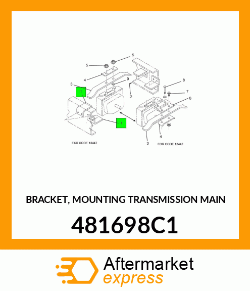 BRACKET, MOUNTING TRANSMISSION MAIN 481698C1