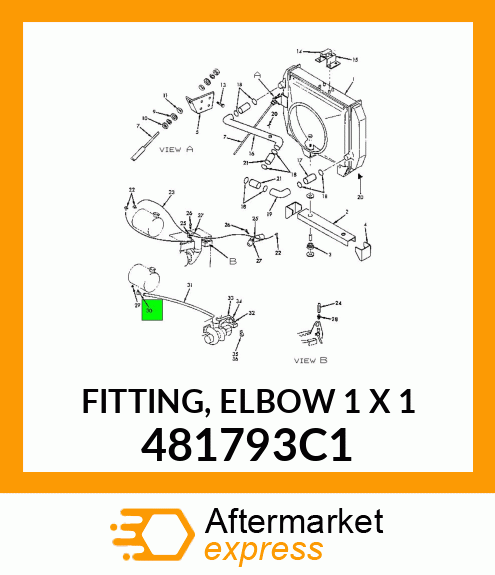 FITTING, ELBOW 1" X 1" 481793C1