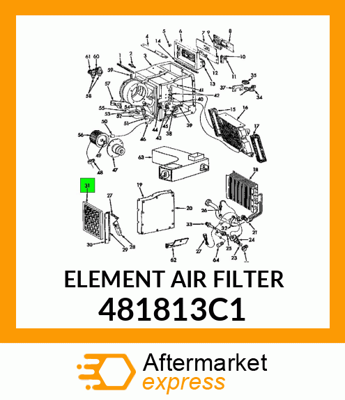 ELEMENT AIR FILTER 481813C1